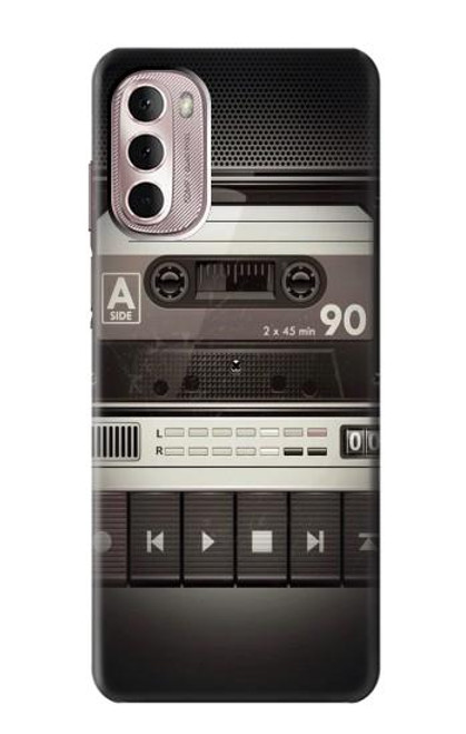 W3501 Vintage Cassette Player Funda Carcasa Case y Caso Del Tirón Funda para Motorola Moto G Stylus 4G (2022)