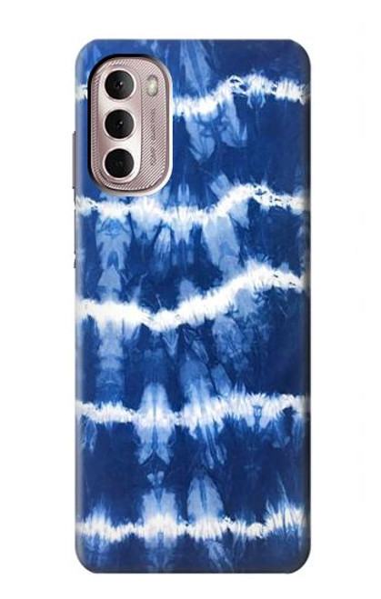 W3671 Blue Tie Dye Funda Carcasa Case y Caso Del Tirón Funda para Motorola Moto G Stylus 4G (2022)