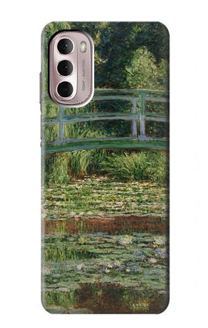 W3674 Claude Monet Footbridge and Water Lily Pool Funda Carcasa Case y Caso Del Tirón Funda para Motorola Moto G Stylus 4G (2022)