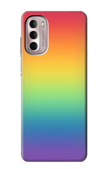 W3698 LGBT Gradient Pride Flag Funda Carcasa Case y Caso Del Tirón Funda para Motorola Moto G Stylus 4G (2022)