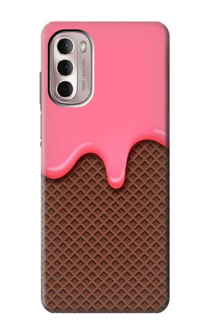 W3754 Strawberry Ice Cream Cone Funda Carcasa Case y Caso Del Tirón Funda para Motorola Moto G Stylus 4G (2022)