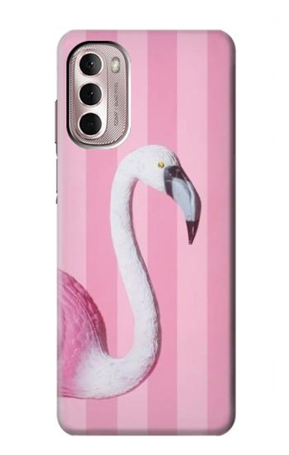 W3805 Flamingo Pink Pastel Funda Carcasa Case y Caso Del Tirón Funda para Motorola Moto G Stylus 4G (2022)