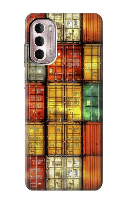 W3861 Colorful Container Block Funda Carcasa Case y Caso Del Tirón Funda para Motorola Moto G Stylus 4G (2022)