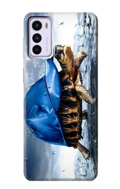 W0084 Turtle in the Rain Funda Carcasa Case y Caso Del Tirón Funda para Motorola Moto G42