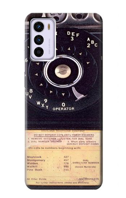 W0086 Payphone Vintage Funda Carcasa Case y Caso Del Tirón Funda para Motorola Moto G42