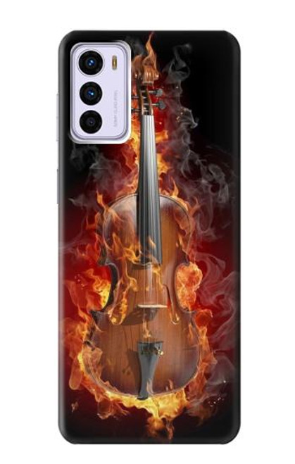 W0864 Fire Violin Funda Carcasa Case y Caso Del Tirón Funda para Motorola Moto G42