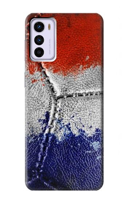 W3304 France Flag Vintage Football Graphic Funda Carcasa Case y Caso Del Tirón Funda para Motorola Moto G42