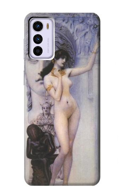 W3353 Gustav Klimt Allegory of Sculpture Funda Carcasa Case y Caso Del Tirón Funda para Motorola Moto G42