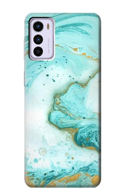 W3399 Green Marble Graphic Print Funda Carcasa Case y Caso Del Tirón Funda para Motorola Moto G42