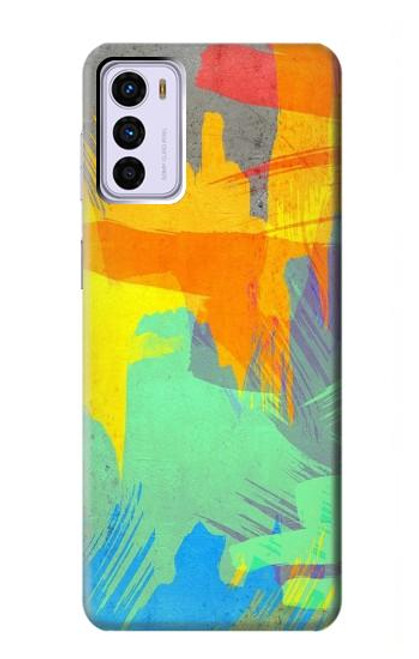 W3423 Brush Stroke Funda Carcasa Case y Caso Del Tirón Funda para Motorola Moto G42