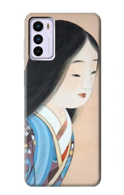 W3483 Japan Beauty Kimono Funda Carcasa Case y Caso Del Tirón Funda para Motorola Moto G42