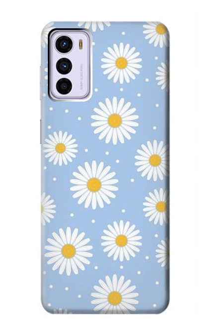 W3681 Daisy Flowers Pattern Funda Carcasa Case y Caso Del Tirón Funda para Motorola Moto G42