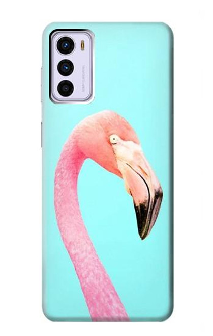 W3708 Pink Flamingo Funda Carcasa Case y Caso Del Tirón Funda para Motorola Moto G42