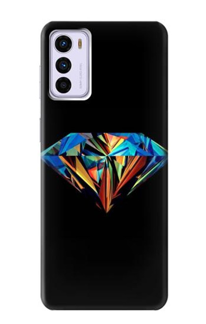 W3842 Abstract Colorful Diamond Funda Carcasa Case y Caso Del Tirón Funda para Motorola Moto G42