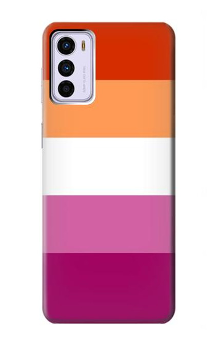 W3887 Lesbian Pride Flag Funda Carcasa Case y Caso Del Tirón Funda para Motorola Moto G42