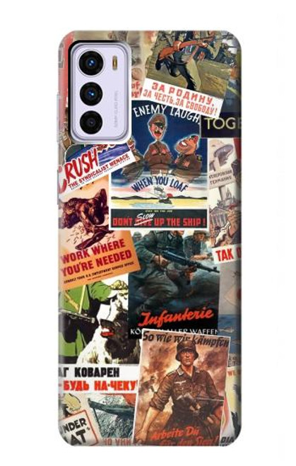 W3905 Vintage Army Poster Funda Carcasa Case y Caso Del Tirón Funda para Motorola Moto G42