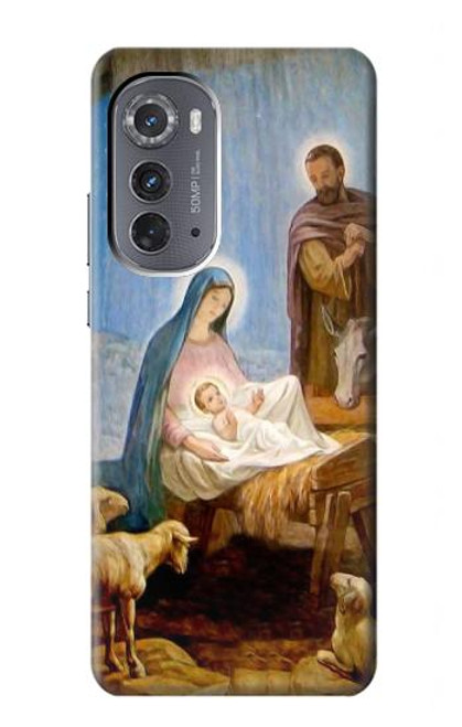 W2276 The Nativity Funda Carcasa Case y Caso Del Tirón Funda para Motorola Edge (2022)