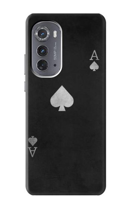 W3152 Black Ace of Spade Funda Carcasa Case y Caso Del Tirón Funda para Motorola Edge (2022)