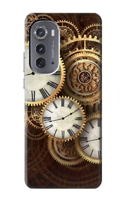 W3172 Gold Clock Live Funda Carcasa Case y Caso Del Tirón Funda para Motorola Edge (2022)