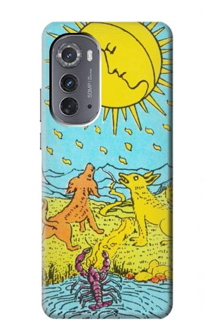 W3435 Tarot Card Moon Funda Carcasa Case y Caso Del Tirón Funda para Motorola Edge (2022)