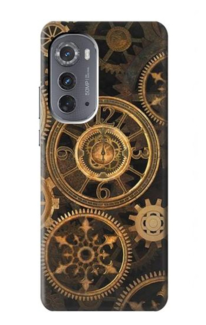 W3442 Clock Gear Funda Carcasa Case y Caso Del Tirón Funda para Motorola Edge (2022)