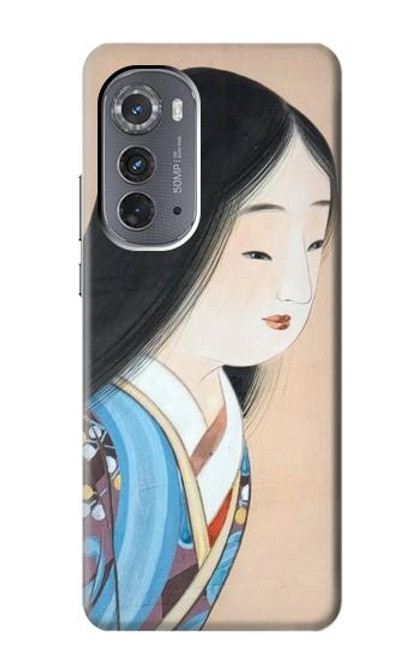 W3483 Japan Beauty Kimono Funda Carcasa Case y Caso Del Tirón Funda para Motorola Edge (2022)