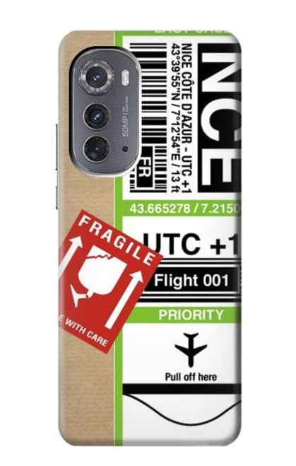 W3543 Luggage Tag Art Funda Carcasa Case y Caso Del Tirón Funda para Motorola Edge (2022)