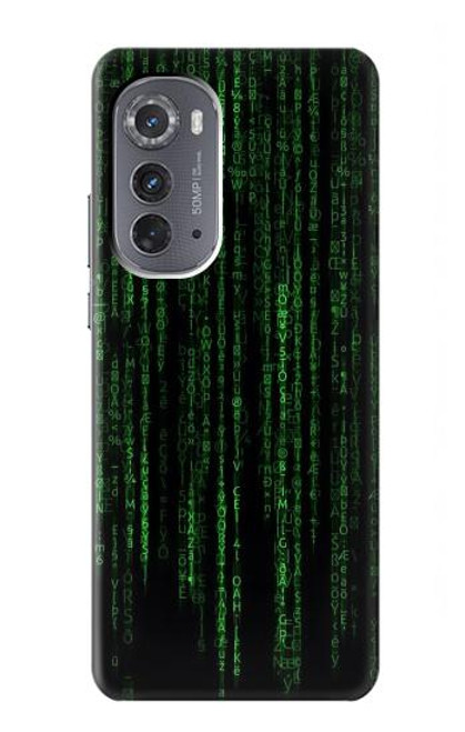 W3668 Binary Code Funda Carcasa Case y Caso Del Tirón Funda para Motorola Edge (2022)