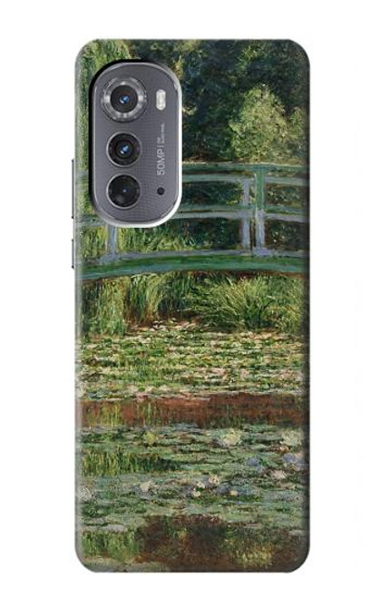 W3674 Claude Monet Footbridge and Water Lily Pool Funda Carcasa Case y Caso Del Tirón Funda para Motorola Edge (2022)
