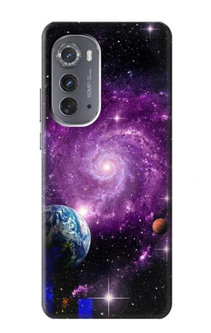 W3689 Galaxy Outer Space Planet Funda Carcasa Case y Caso Del Tirón Funda para Motorola Edge (2022)