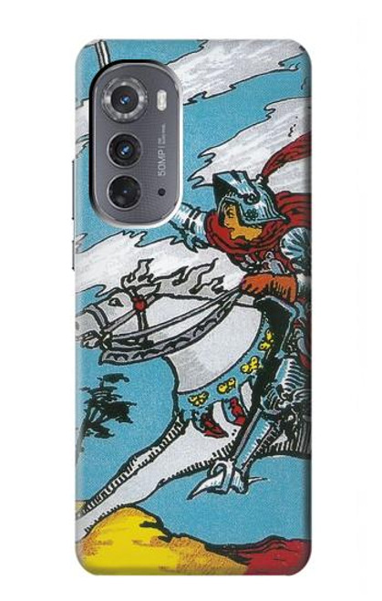 W3731 Tarot Card Knight of Swords Funda Carcasa Case y Caso Del Tirón Funda para Motorola Edge (2022)