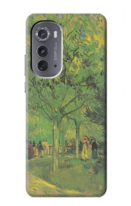 W3748 Van Gogh A Lane in a Public Garden Funda Carcasa Case y Caso Del Tirón Funda para Motorola Edge (2022)