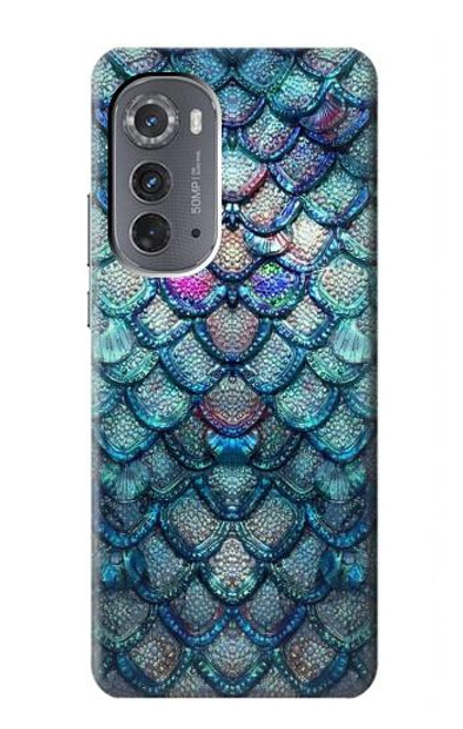 W3809 Mermaid Fish Scale Funda Carcasa Case y Caso Del Tirón Funda para Motorola Edge (2022)