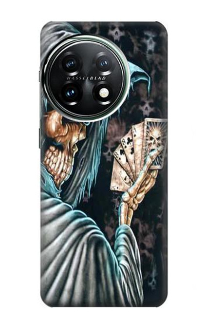 W0748 Grim Reaper Death Poker Funda Carcasa Case y Caso Del Tirón Funda para OnePlus 11