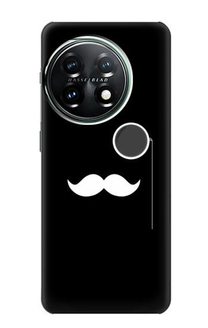 W1946 Sir Mustache Minimalism Funda Carcasa Case y Caso Del Tirón Funda para OnePlus 11