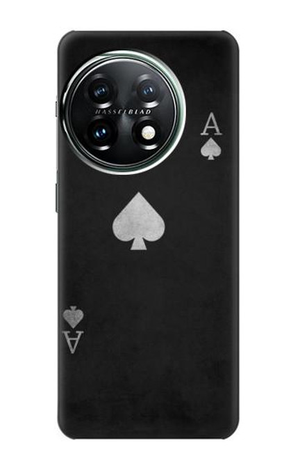 W3152 Black Ace of Spade Funda Carcasa Case y Caso Del Tirón Funda para OnePlus 11