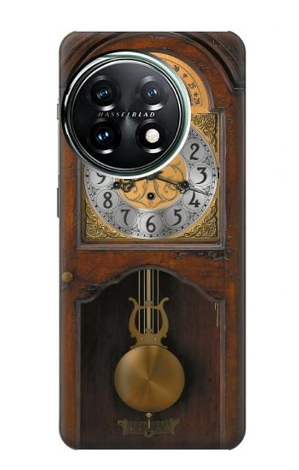 W3173 Grandfather Clock Antique Wall Clock Funda Carcasa Case y Caso Del Tirón Funda para OnePlus 11