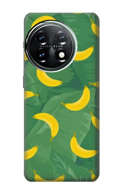 W3286 Banana Fruit Pattern Funda Carcasa Case y Caso Del Tirón Funda para OnePlus 11