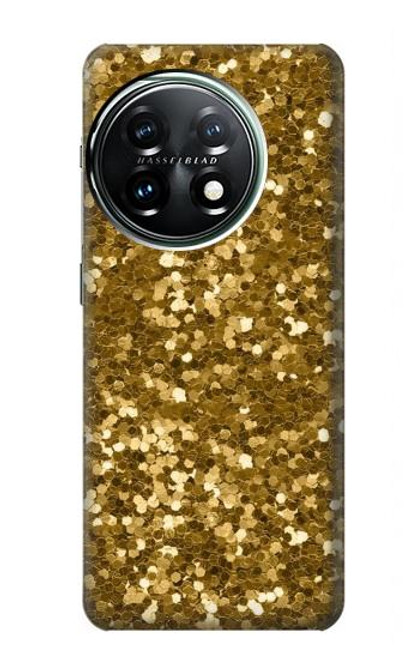 W3388 Gold Glitter Graphic Print Funda Carcasa Case y Caso Del Tirón Funda para OnePlus 11