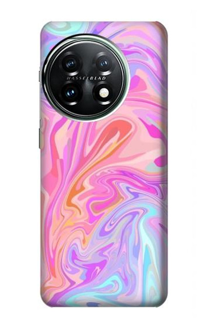 W3444 Digital Art Colorful Liquid Funda Carcasa Case y Caso Del Tirón Funda para OnePlus 11