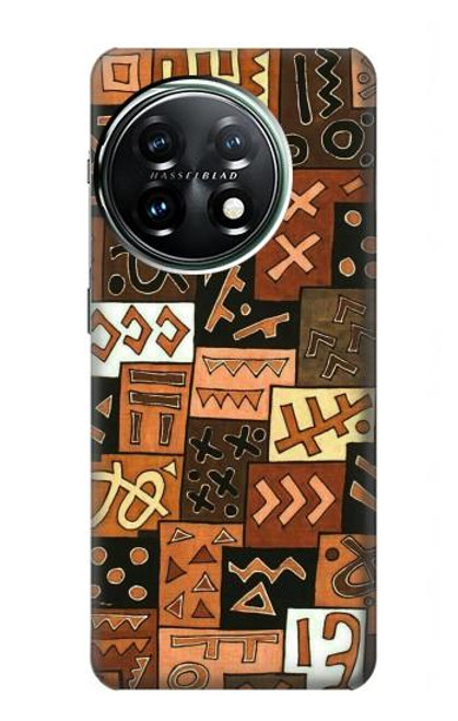 W3460 Mali Art Pattern Funda Carcasa Case y Caso Del Tirón Funda para OnePlus 11