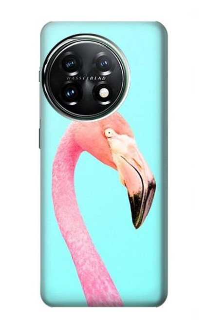 W3708 Pink Flamingo Funda Carcasa Case y Caso Del Tirón Funda para OnePlus 11