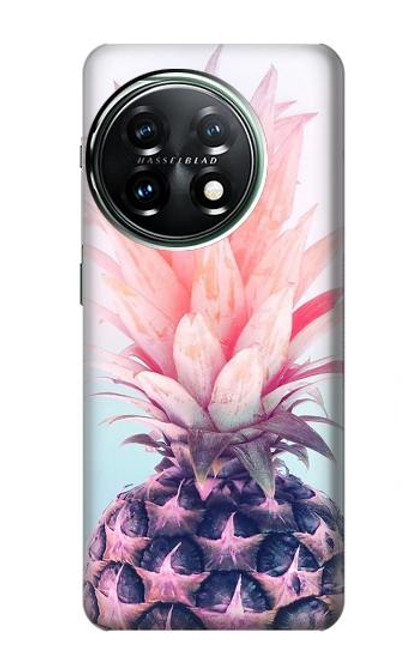 W3711 Pink Pineapple Funda Carcasa Case y Caso Del Tirón Funda para OnePlus 11
