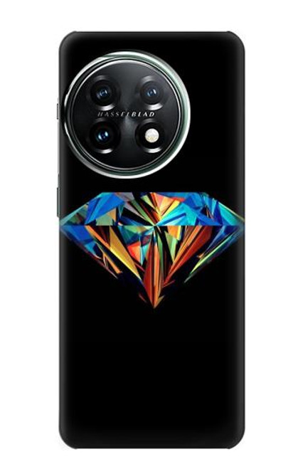 W3842 Abstract Colorful Diamond Funda Carcasa Case y Caso Del Tirón Funda para OnePlus 11