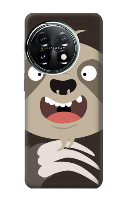 W3855 Sloth Face Cartoon Funda Carcasa Case y Caso Del Tirón Funda para OnePlus 11