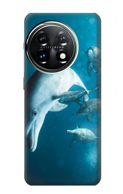 W3878 Dolphin Funda Carcasa Case y Caso Del Tirón Funda para OnePlus 11