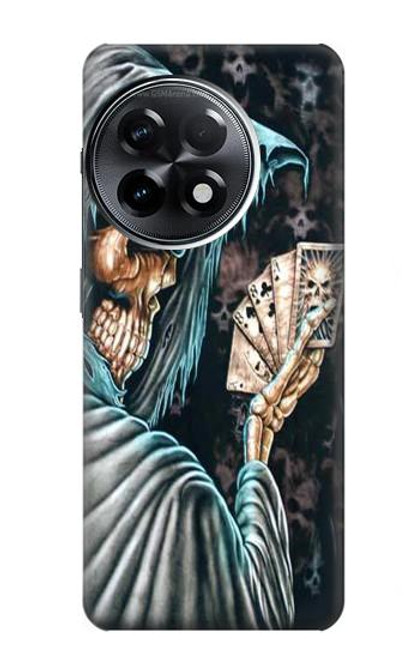 W0748 Grim Reaper Death Poker Funda Carcasa Case y Caso Del Tirón Funda para OnePlus 11R