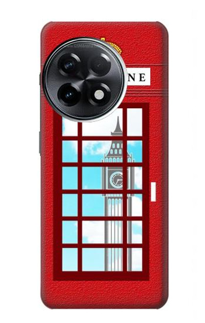 W2059 England British Telephone Box Minimalist Funda Carcasa Case y Caso Del Tirón Funda para OnePlus 11R