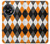 W3421 Black Orange White Argyle Plaid Funda Carcasa Case y Caso Del Tirón Funda para OnePlus 11R