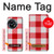 W3535 Red Gingham Funda Carcasa Case y Caso Del Tirón Funda para OnePlus 11R